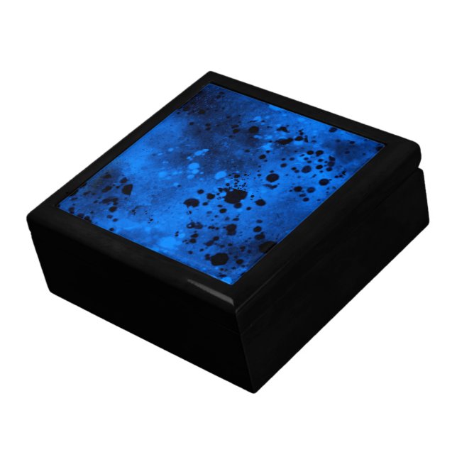 Paint Splatter Effect Blue Gift Box (Side)