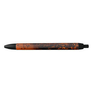 Paint Splatter Effect Orange & Black Pen