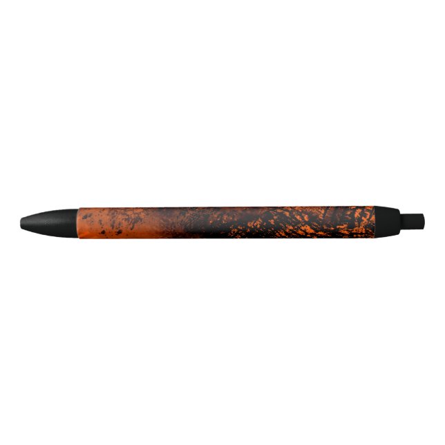 Paint Splatter Effect Orange & Black  Pen (Front)