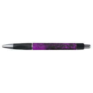Paint Splatter Effect Purple & Black  Pen