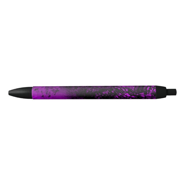 Paint Splatter Effect Purple & Black  Pen (Front)