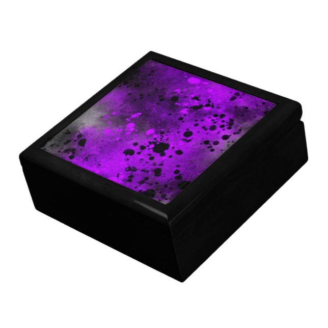 Paint Splatter Effect Purple Gift Box (Side)