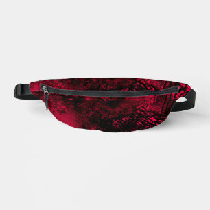 Paint Splatter Effect Red & Black Fanny Pack