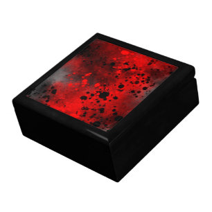 Paint Splatter Effect Red  Gift Box