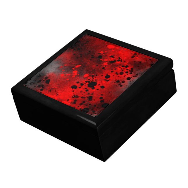 Paint Splatter Effect Red  Gift Box (Side)