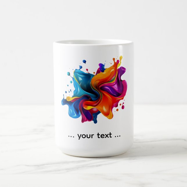 paint splatter explosion coffee mug (Center)