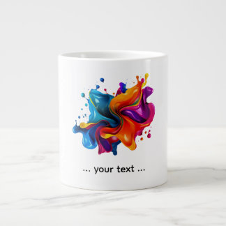 paint splatter explosion giant coffee mug