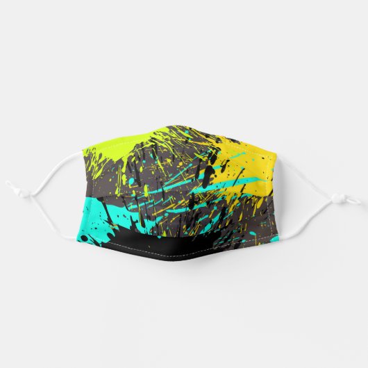 Paint Splatter Face Mask (Front, Unfolded)