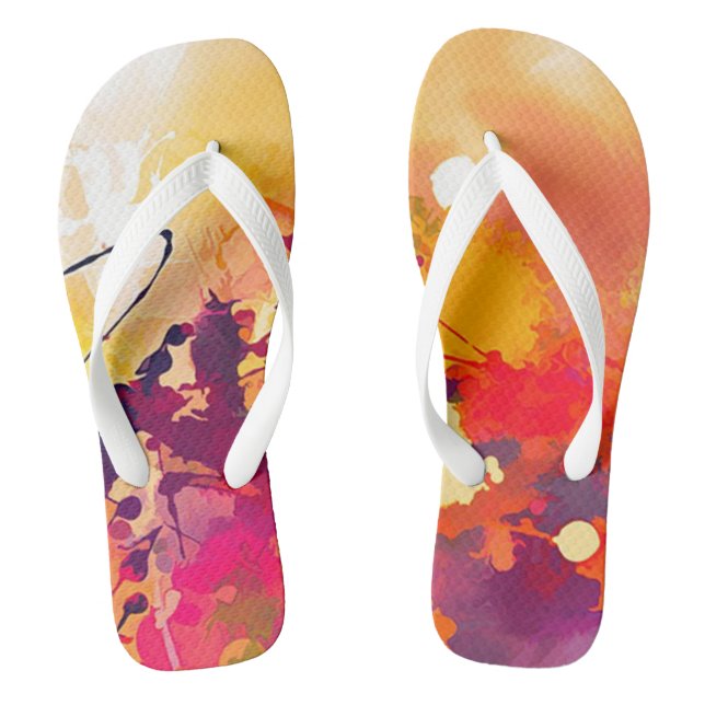Paint Splatter Flip Flops (Footbed)