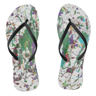 Paint Splatter Fun in the Sun Flip Flops