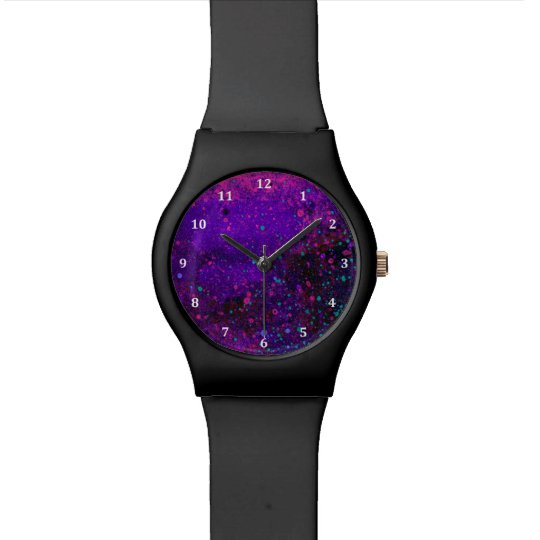  Paint  Splatter  Galaxy  Wristwatch Zazzle com