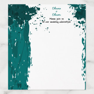 Paint Splatter in Turquoise Envelope Liner