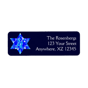 Paint Splatter Jewish Star Label