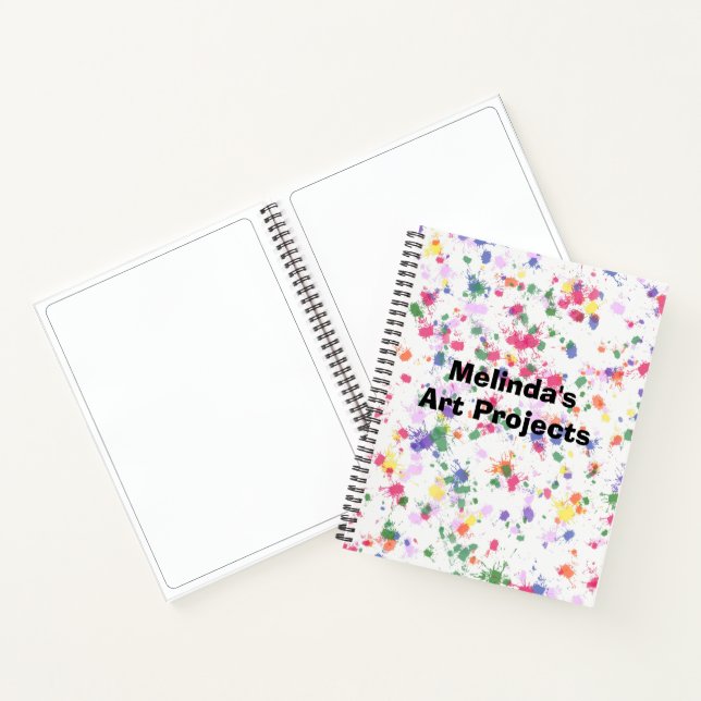 Paint Splatter Lined Paper Notebooks (Inside)