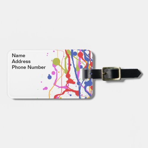 Paint Splatter Luggage Tag