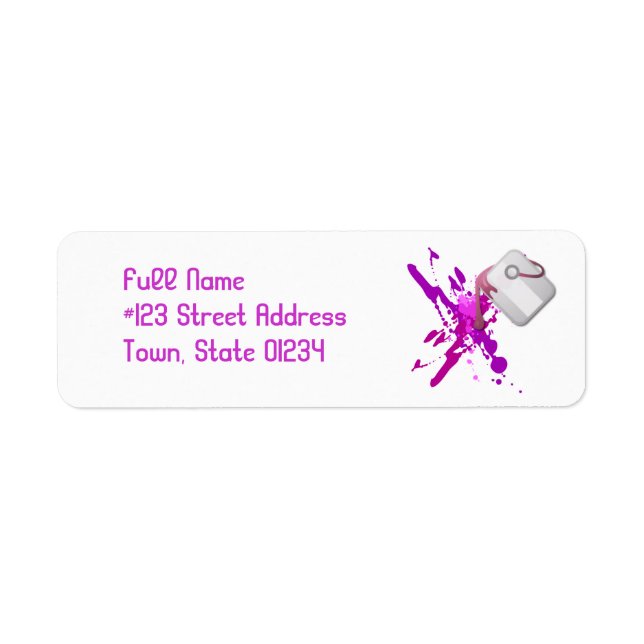 Paint Splatter Mailing Labels (Front)