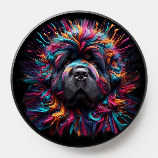 Paint Splatter Newf PopGrip Phone Grip  (Popsocket)