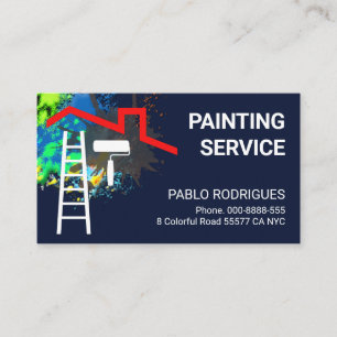 Paint Splatter On Building Frame Business Card