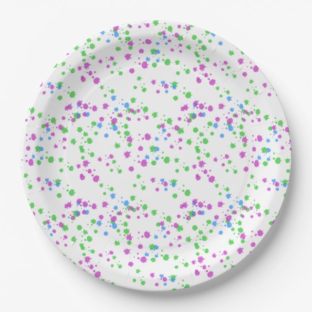 Paint Splatter Paper Plates (Front)