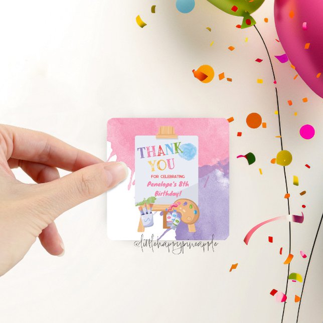 Paint Splatter Party Thank You Stickers (Creator Uploaded)