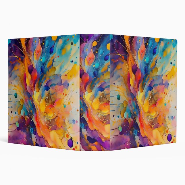 Paint Splatter Pattern 2 3 Ring Binder (Background)