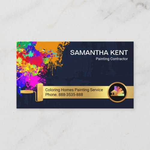 Paint Splatter Peeling Paint On Wall Business Card