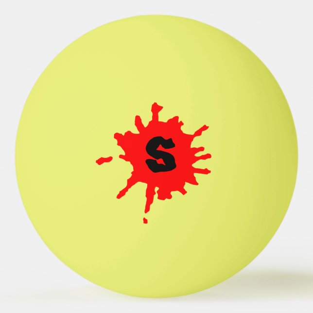 Paint Splatter Ping-Pong Ball (Front)