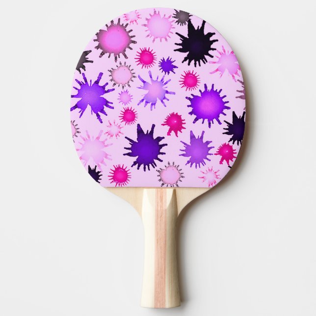Paint Splatter Ping Pong Paddle (Front)