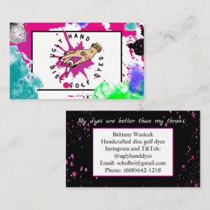 Paint Splatter pink Business Card