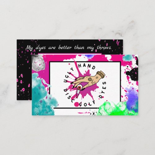 Paint Splatter pink Business Card