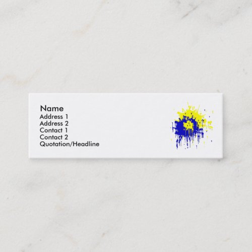 Paint Splatter Business Cards