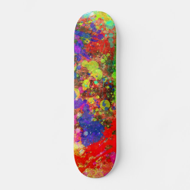 Paint Splatter Skateboard Deck (Front)