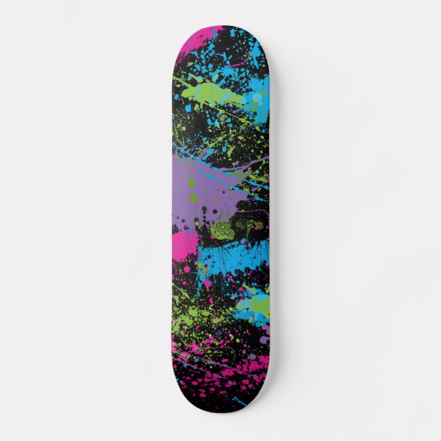 Paint Splatter Skateboard Deck (Front)