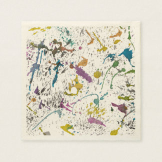 Paint Splatter Splash Colorful Paper Napkins