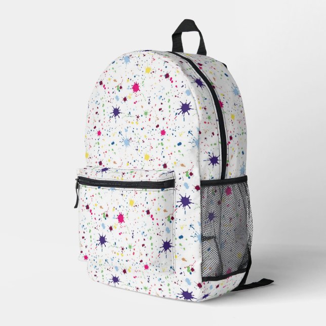 Paint Splatter Splash Graffiti Pattern Printed Backpack Zazzle
