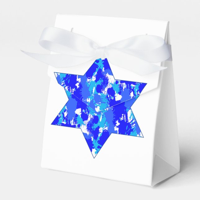 Paint Splatter Star Favor Boxes (Front Side)