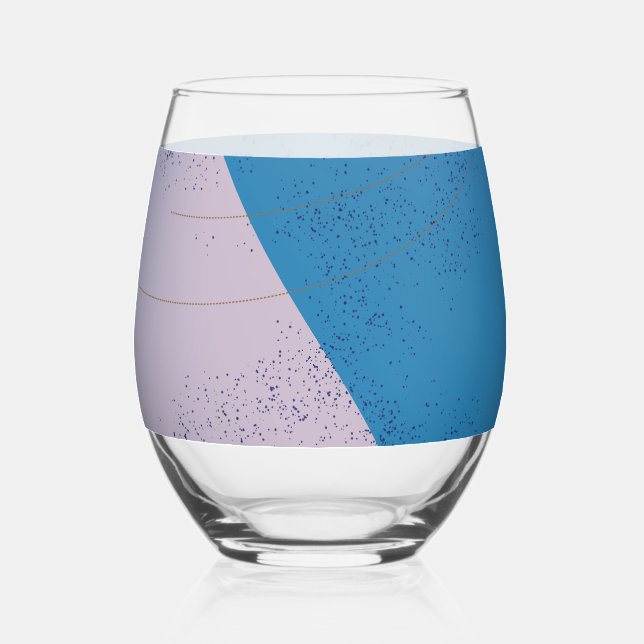 Paint Splatter Stemless Wine Glass (Front)