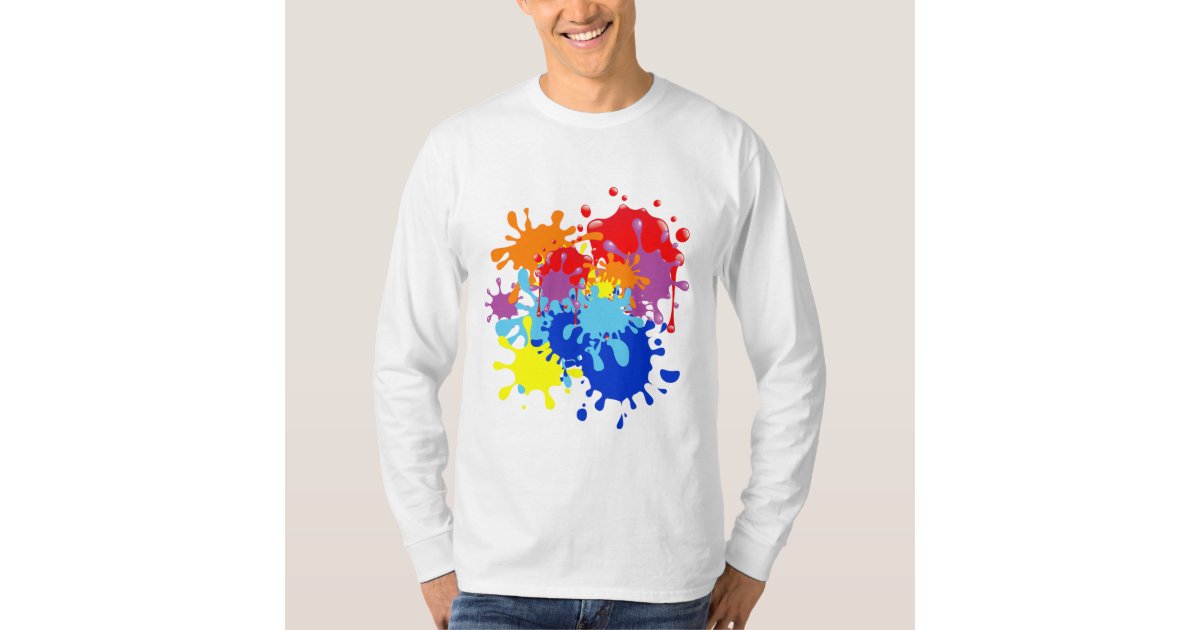 men's paint splatter t shirt