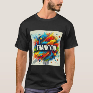 Paint Splatter Thank You Mens Tshirt