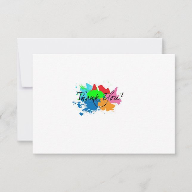 Paint splatter Thank you notes (Front)