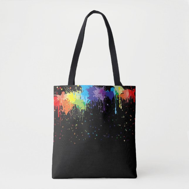 Paint Splatter Tote Bag (Front)