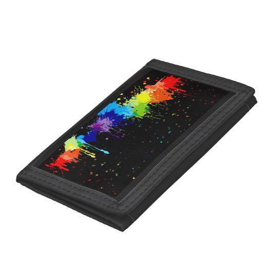 Paint Splatter Trifold Wallet