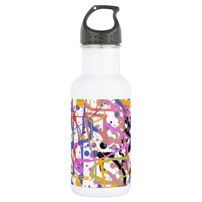 Paint Splatter Water Bottle (Front)