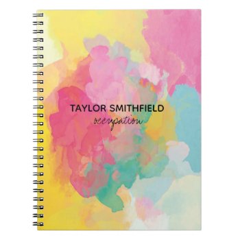 Paint Splatter Watercolor Notebook by TwoTravelledTeens at Zazzle
