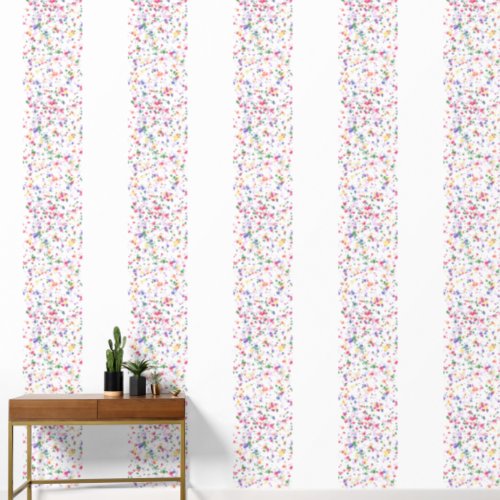 Paint Splatter Watercolor Vertical Stripes Wallpaper