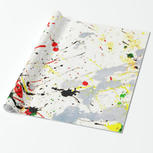 Paint Splatter Wrapping Paper
