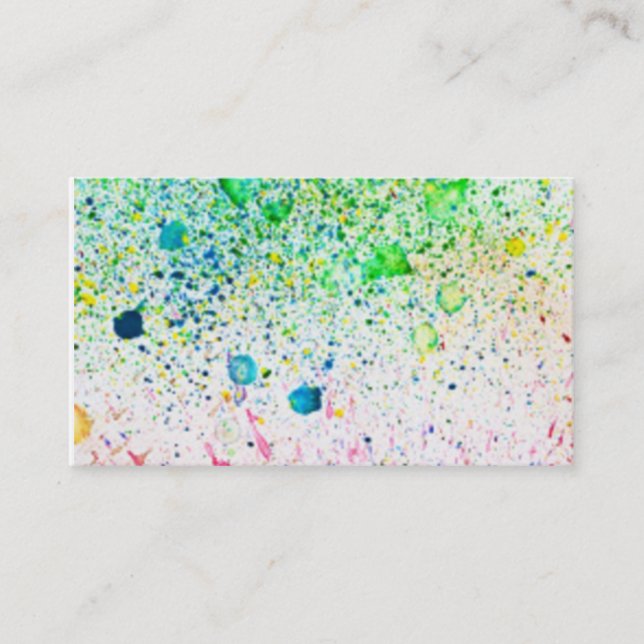 Paint splattered business card (Front)