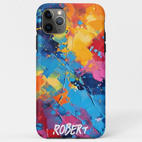 Paint Splatters Abstract Art iPhone 11 Pro Max Case