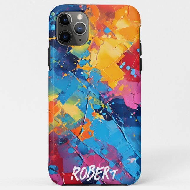 Paint Splatters Abstract Art Case-Mate iPhone Case (Back)