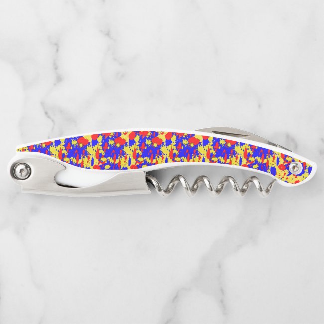 Paint Splatters Abstract Pattern Corkscrew